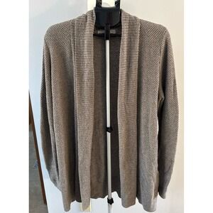 Loft Women's Brown Front Open Knit Cardigan Size Large